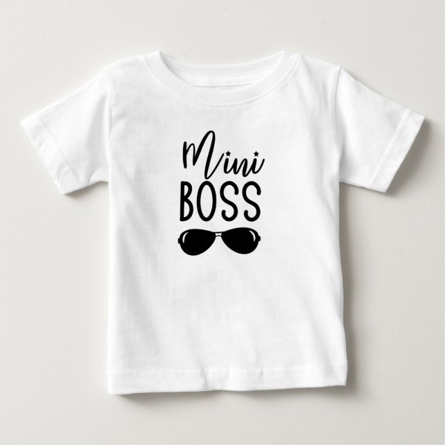 Camiseta Para Bebê Mini Boss (Frente)
