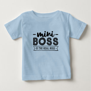 Camiseta Para Bebê Mini Boss