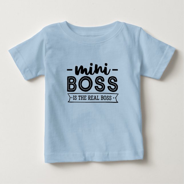 Camiseta Para Bebê Mini Boss (Frente)