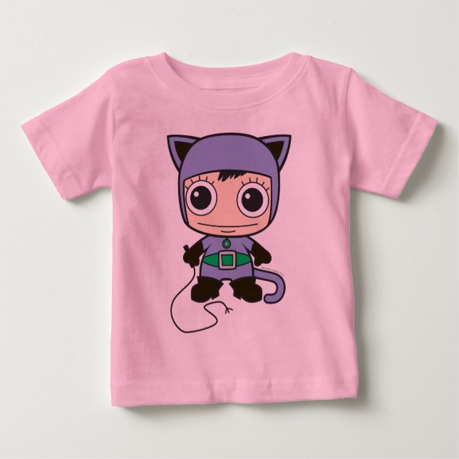 Camiseta Para Bebê Mini Cat Mulher (Frente)