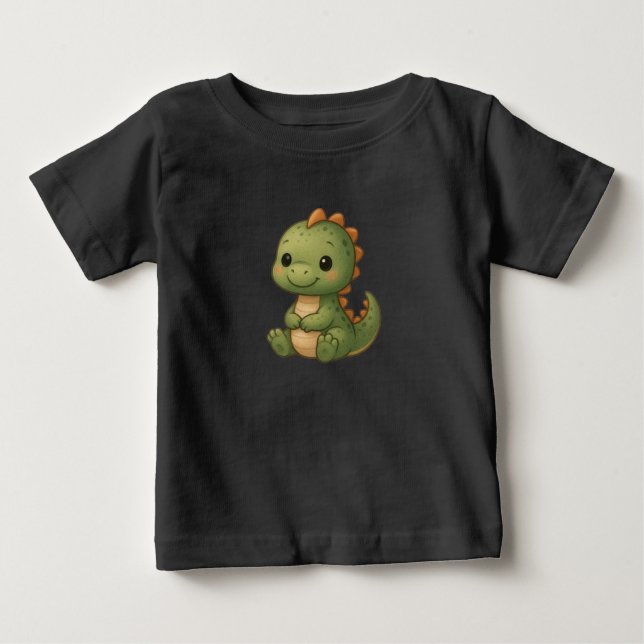 Camiseta Para Bebê mini dinossauro (Frente)