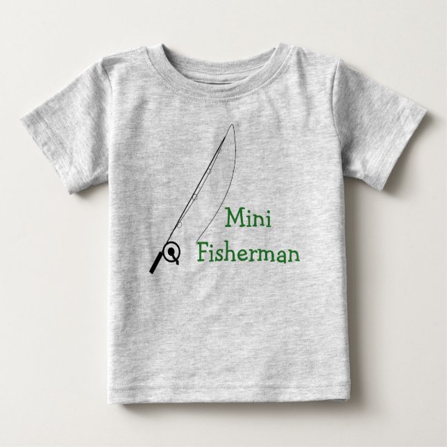 Camiseta Para Bebê Mini Pescador - Roupa (Frente)