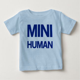 Camiseta Para Bebê Mini ser humano (azul)