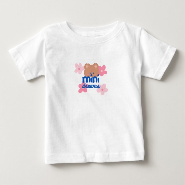 Camiseta Para Bebê mini sonhos (Frente)