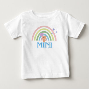 Camiseta Para Bebê MINI - Teto do Ursinho Arco-Íris Pastel para Bebês