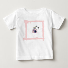 Camiseta Para Bebê Minimal Doodle Camera Click Art Design