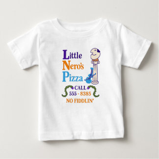 Camiseta Para Bebê Minimal Little Nero’s Pizza