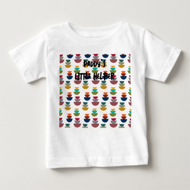 Camiseta Para Bebê Minimalismo moderno do brilho do século médio (Frente)