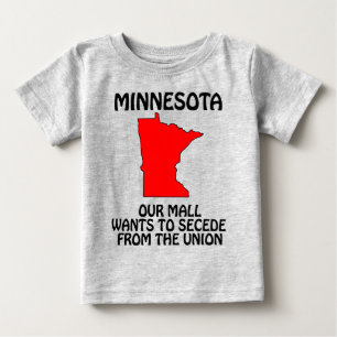 Camiseta Para Bebê Minnesota - Nosso Shopping Quer Seceder da União