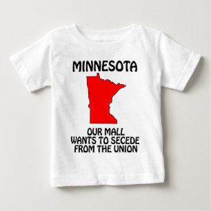 Camiseta Para Bebê Minnesota - Nosso Shopping Quer Seceder da União