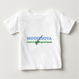 Camiseta Para Bebê Minnesota - Terra de 10 mil Bandas