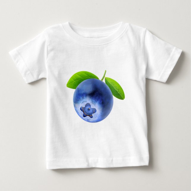 Camiseta Para Bebê mirtilo (Frente)