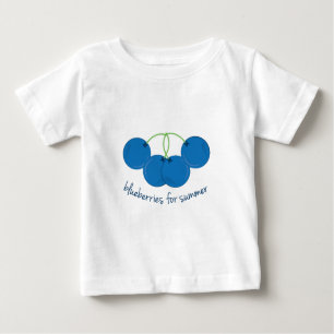Camiseta Para Bebê Mirtilos para o verão