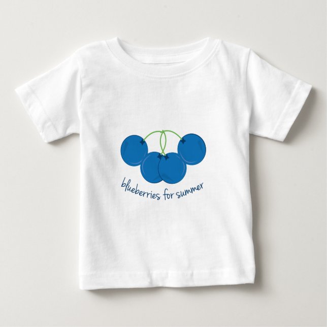 Camiseta Para Bebê Mirtilos para o verão (Frente)