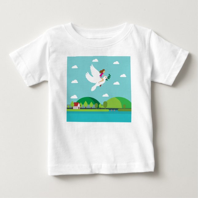 Camiseta Para Bebê Missão da Paz (Frente)