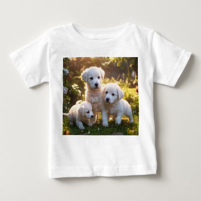 Camiseta Para Bebê Mistura de algodão suave e de alta qualidade para  (Frente)