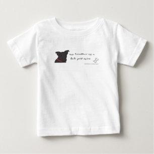 Camiseta Para Bebê mistura de labrador com pitbull