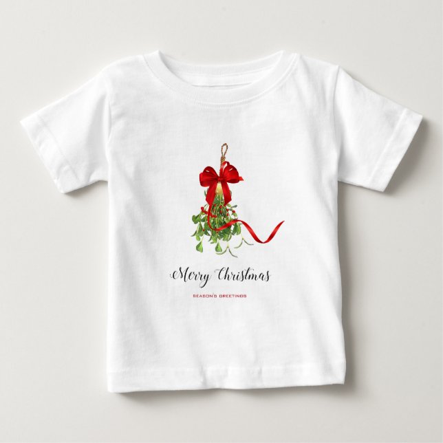 Camiseta Para Bebê Mistura de Natal (Frente)