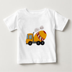 Camiseta Para Bebê Misturador concreto amarelo e vermelho