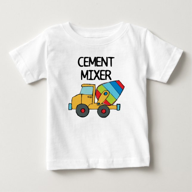 Camiseta Para Bebê Misturador de Cimentos (Frente)