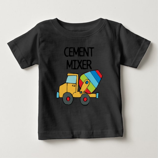 Camiseta Para Bebê Misturador de Cimentos (Frente)