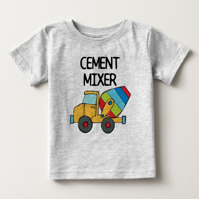 Camiseta Para Bebê Misturador de Cimentos (Frente)