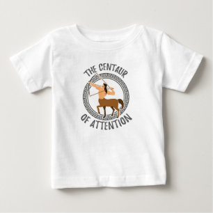 Camiseta Para Bebê Mitologia Grega Dotada Centauro de Atenção Present