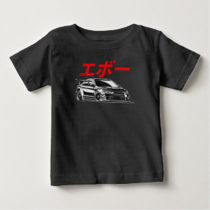 Camiseta Para Bebê Mitsubishi EVO Japão Estilo T-Shirt Para Mulheres