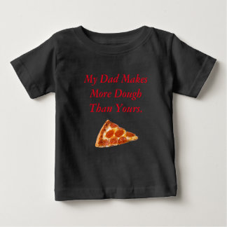 Camiseta Para Bebê Miúdo da massa da pizza