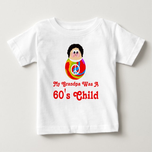 Camiseta Para Bebê miúdo engraçado da paz dos desenhos animados da (Frente)