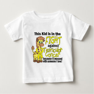 Camiseta Para Bebê Miúdo na luta contra o cancer Testicular