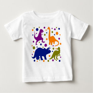 Camiseta Para Bebê Miúdos coloridos do bebê das bolinhas do