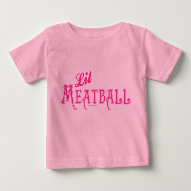 Camiseta Para Bebê Miúdos do Meatball de Lil (Frente)