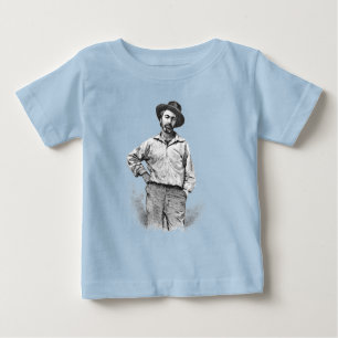 Camiseta Para Bebê Miúdos do retrato de Walt Whitman