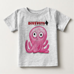 Camiseta Para Bebê Miúdos-T de DiveVets "Octo"