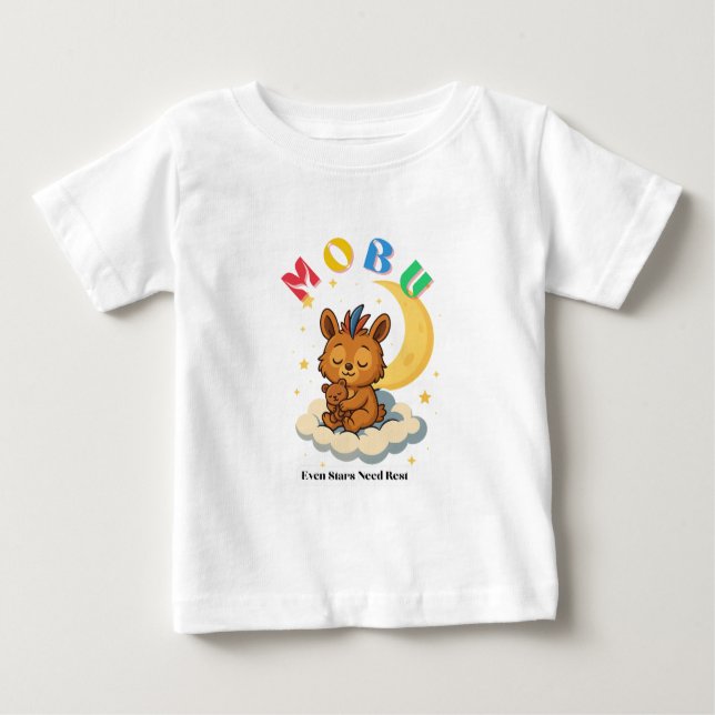 Camiseta Para Bebê MoBu - Até As Estrelas Precisam De Descanso (Frente)