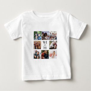 Camiseta Para Bebê Modelo de Foto Personalizado "Somos Família"