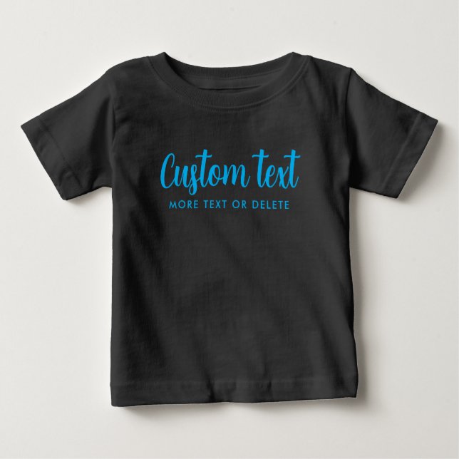 Camiseta Para Bebê Modelo de imagem com texto manuscrito personalizad (Frente)