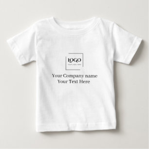 Camiseta Para Bebê Modelo de logotipo personalizado elegante