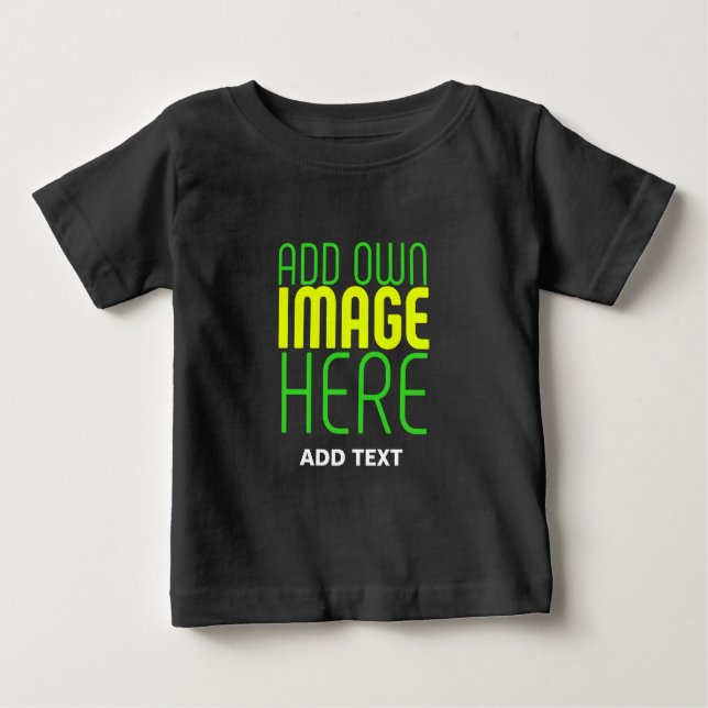 CAMISETA PARA BEBÊ MODELO DE TEXTO DE IMAGEM NEGRA SIMPLES EDITÁVEL M (Frente)