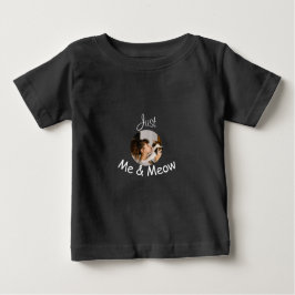 Camiseta Para Bebê Modelo personalizado de foto "just me and meow" -