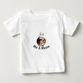 Camiseta Para Bebê Modelo personalizado de foto "just me and meow" -