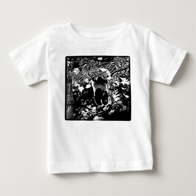 Camiseta Para Bebê Modelos de Urso: Cubos de Urso Panda 01 (Frente)
