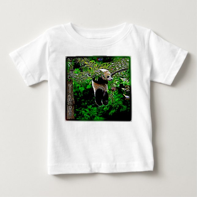 Camiseta Para Bebê Modelos De Urso: Cubos De Urso Panda 02 (Frente)