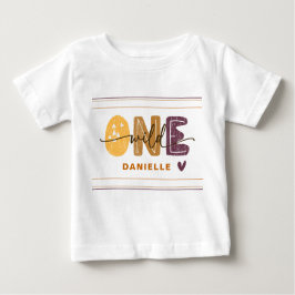 Camiseta Para Bebê Modern Wild One First Birthday