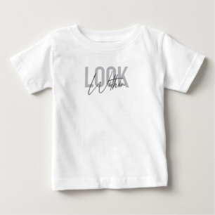 Camiseta Para Bebê Moderna, simples, tipografia urbana legal Olhe Den