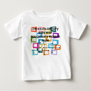 Camiseta Para Bebê Moderno do século Médio Atômica