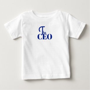 Camiseta Para Bebê Moderno Minimal O CEO Azul