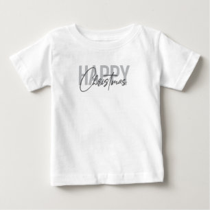 Camiseta Para Bebê Moderno, simples, design urbano Feliz Natal
