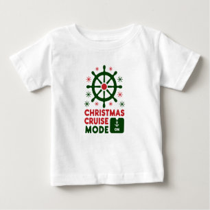 Camiseta Para Bebê Modo Cruise De Natal No Navio Natal 2024